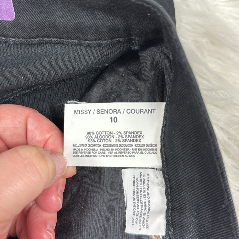 Gloria Vanderbilt Black Amanda Jeans Size 10 Missy - Picture 5 of 5
